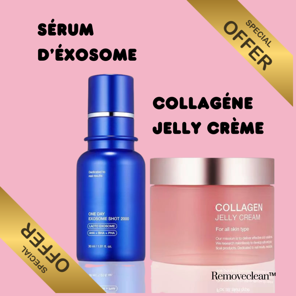 Removeclean™ - Crème en gelée de collagène et Sérum d'éxosome